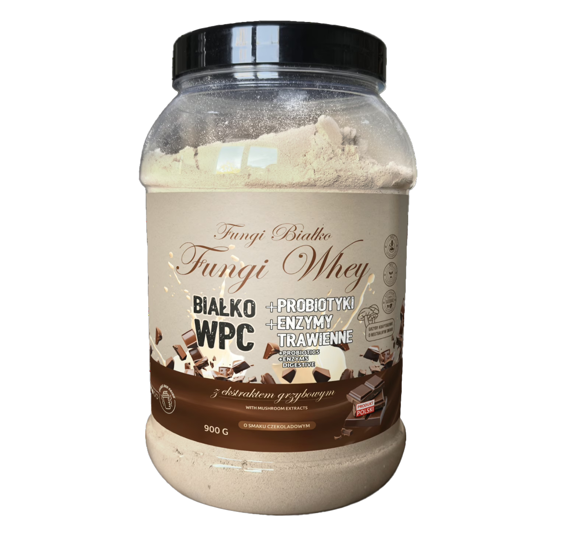 Whey – białko + fungi + probiotyki + enzymy trawienne + ekstrakty z grzybów, 900 g